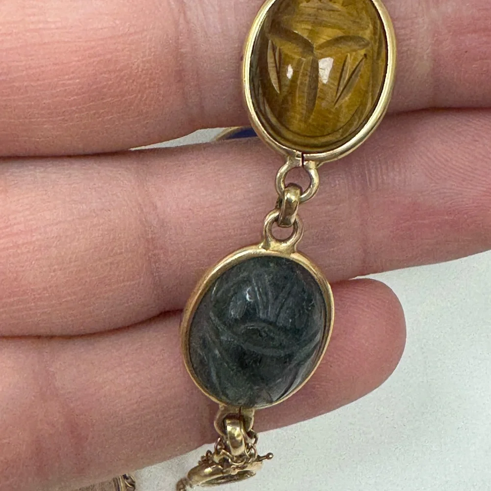 14K yellow gold multi-gemstone bracelet
